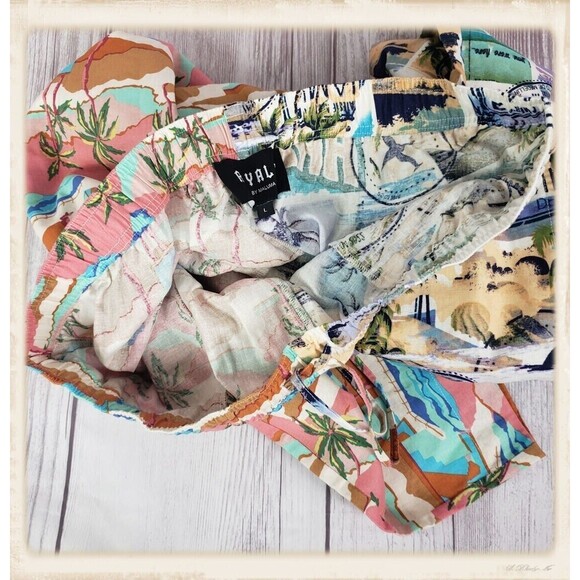 Royalty by Maluma Pants Men's L Relaxed-Fit Colorblocked Tropical Prints - Picture 9 of 10